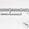 Bastone per tende in acciaio con terminale diamantato