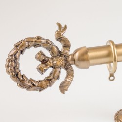 Bastone per tende in ottone con terminale Fregio