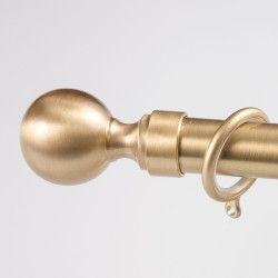 Bastone per tende in ottone con terminale Sfera
