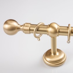 Bastone per tende in ottone con terminale Sfera