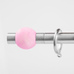 Bastone per tende in acciaio con terminale sfera Alabastro