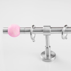 Bastone per tende in acciaio con terminale sfera Alabastro