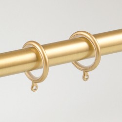 Bastone per tende in ottone con terminale Rosa in Ceramica Capodimonte