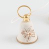Bastone per tende in ottone con terminale Rosa in Ceramica Capodimonte