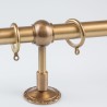 Bastone per tenda in ottone con terminale Nigella in ceramica di Capodimonte
