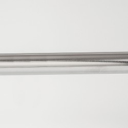 Bastone per tende in acciaio con terminale in legno Khaya