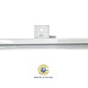 Binario per tenda alluminio piatto bianco, attacco a soffitto o parete