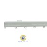 Binario per tenda alluminio piatto bianco, attacco a soffitto o parete