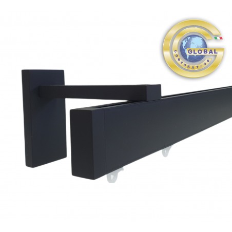 Binario per tende nero Minimal a soffitto o parete