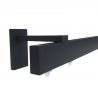 Binario per tende nero Minimal a soffitto e parete doppio o singolo