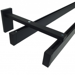 Binario per tende nero Minimal a soffitto e parete doppio o singolo