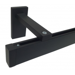 Binario per tende nero Minimal a soffitto e parete doppio o singolo