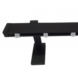 Binario per tende nero Minimal a soffitto e parete doppio o singolo