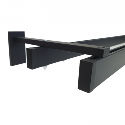 Binario per tende nero Minimal a soffitto e parete doppio o singolo